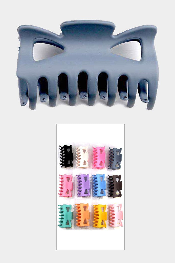 Solid Bow Hair Claw Clips