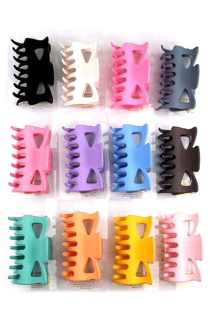 Solid Bow Hair Claw Clips