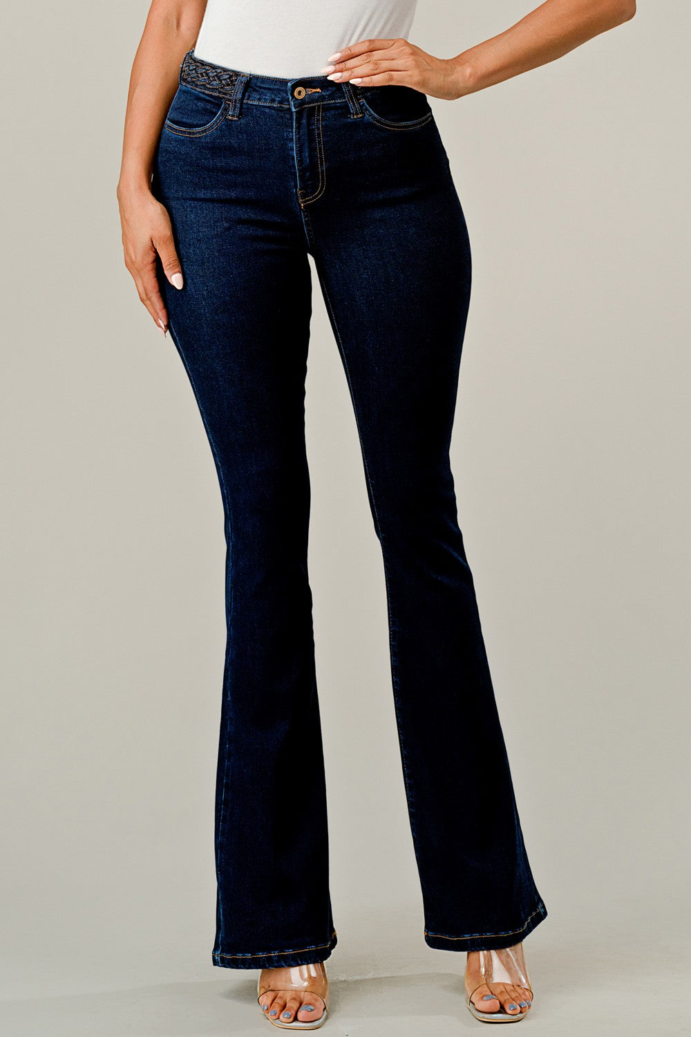 Blue Wash Flare Jeans