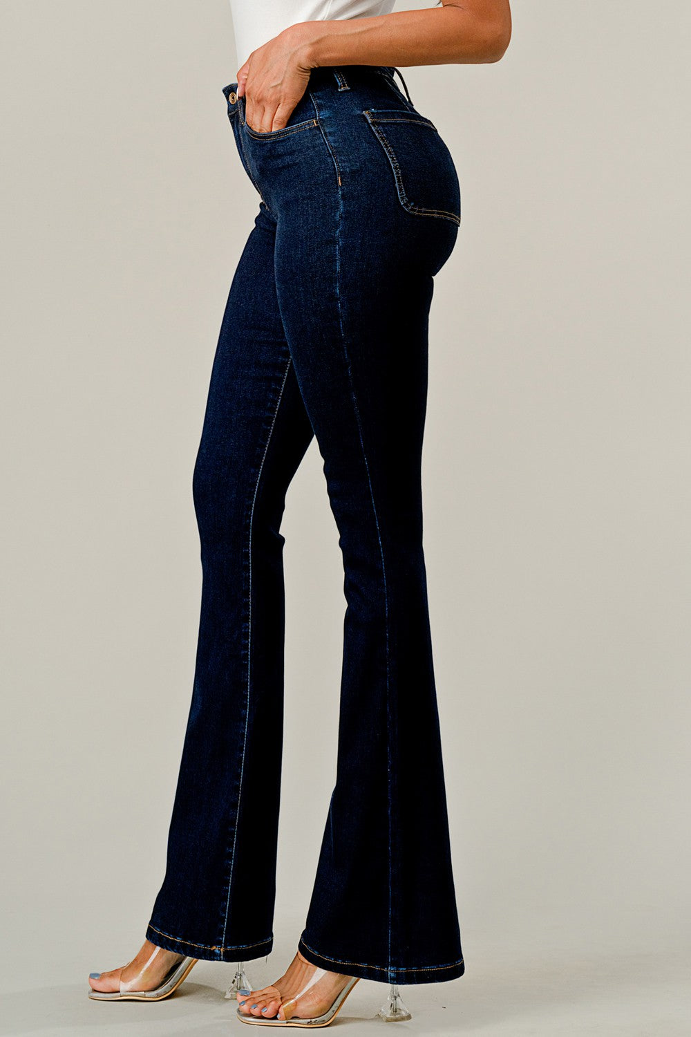 Blue Wash Flare Jeans