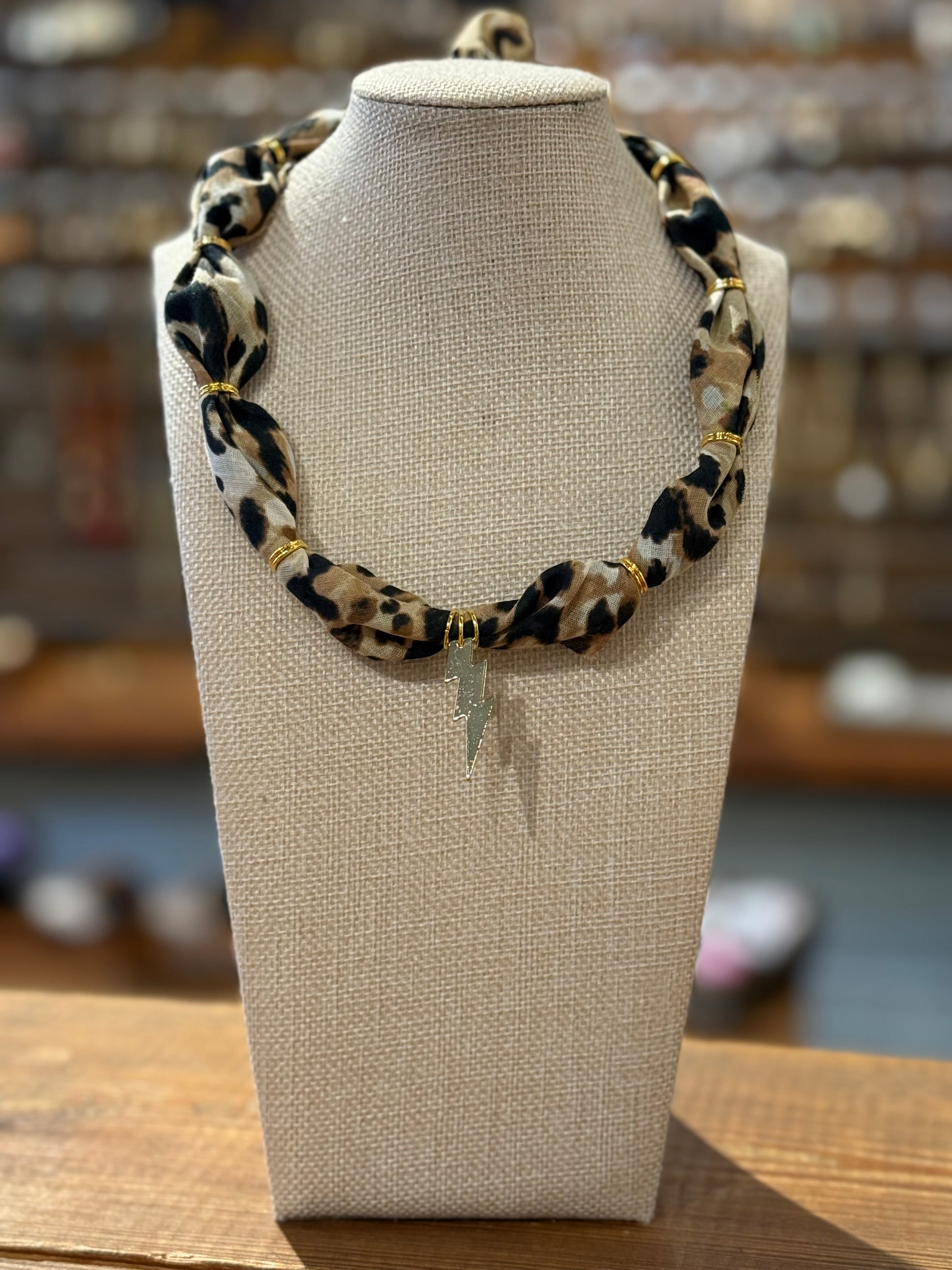 Costal Cowboys Bandana Necklace - Animal Lighting Bolt