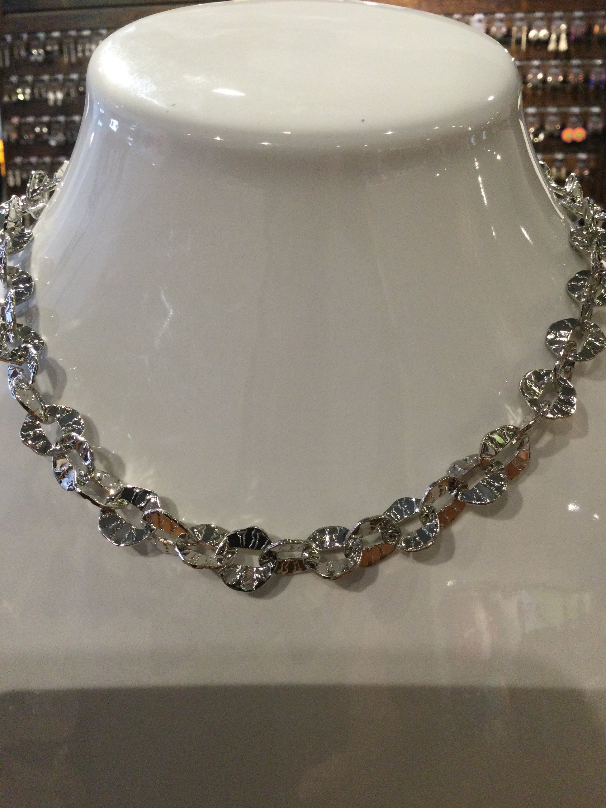 Silver Disks Necklace