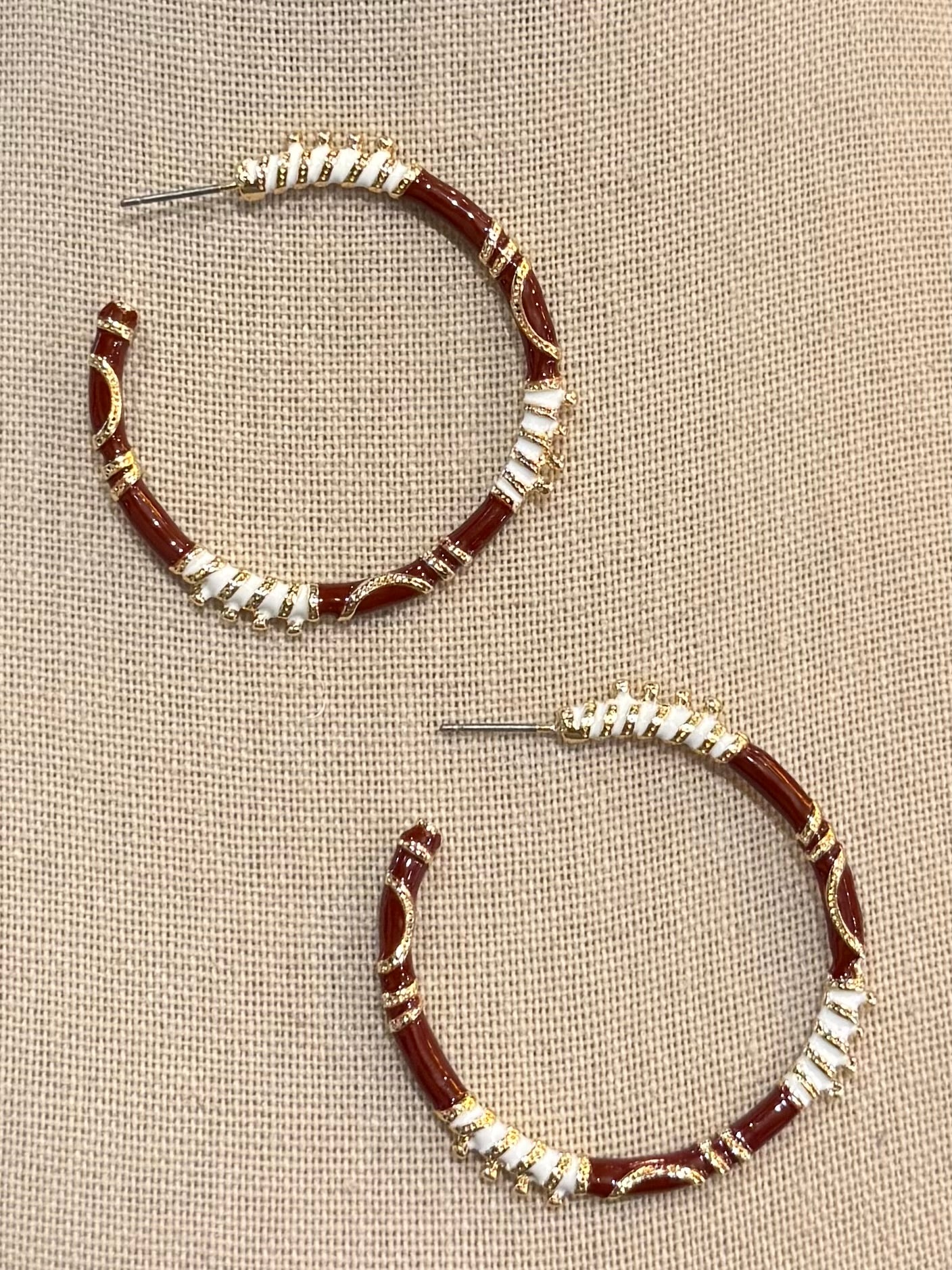 Enamel Luxe Swirl Hoops
