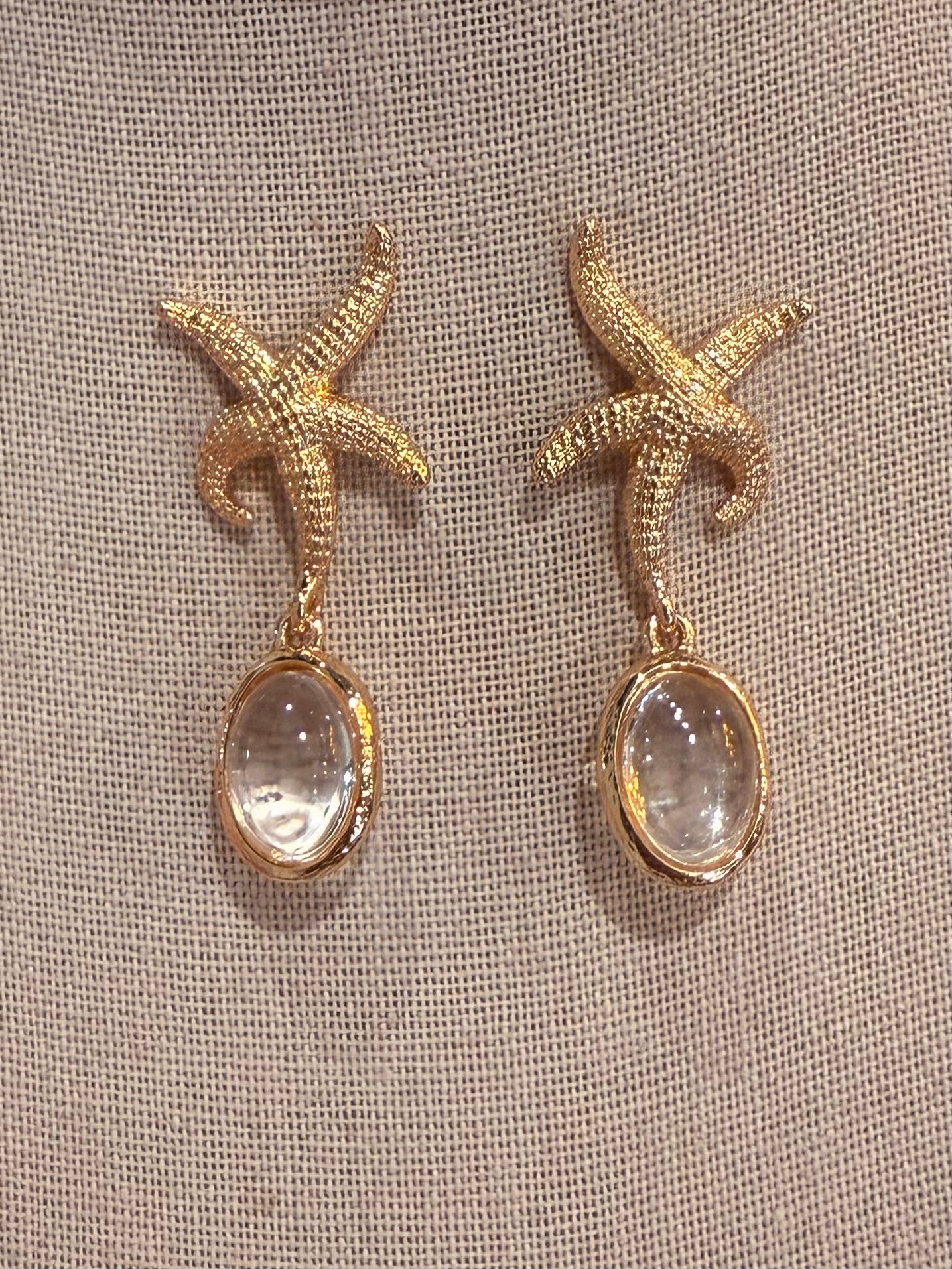 Starfish Clear Earrings