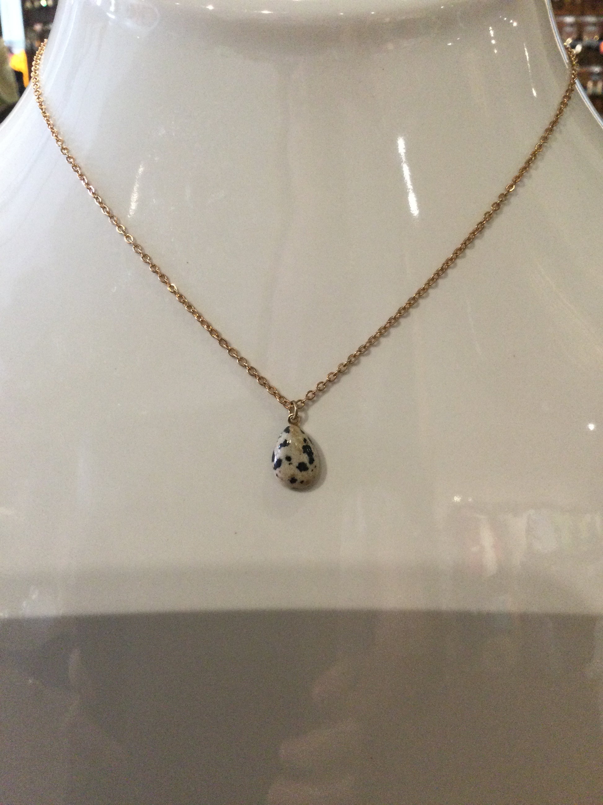 Dalmatian Teardrop Necklace