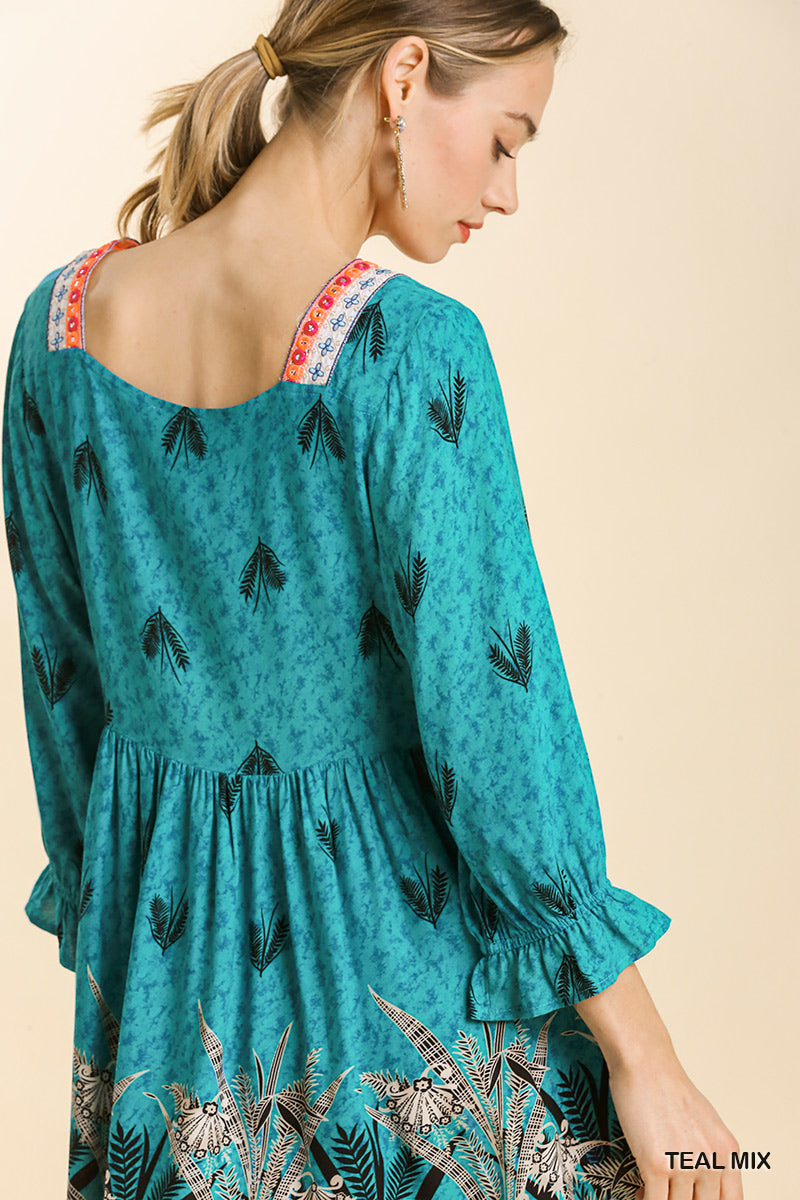Abstract Sway - Teal