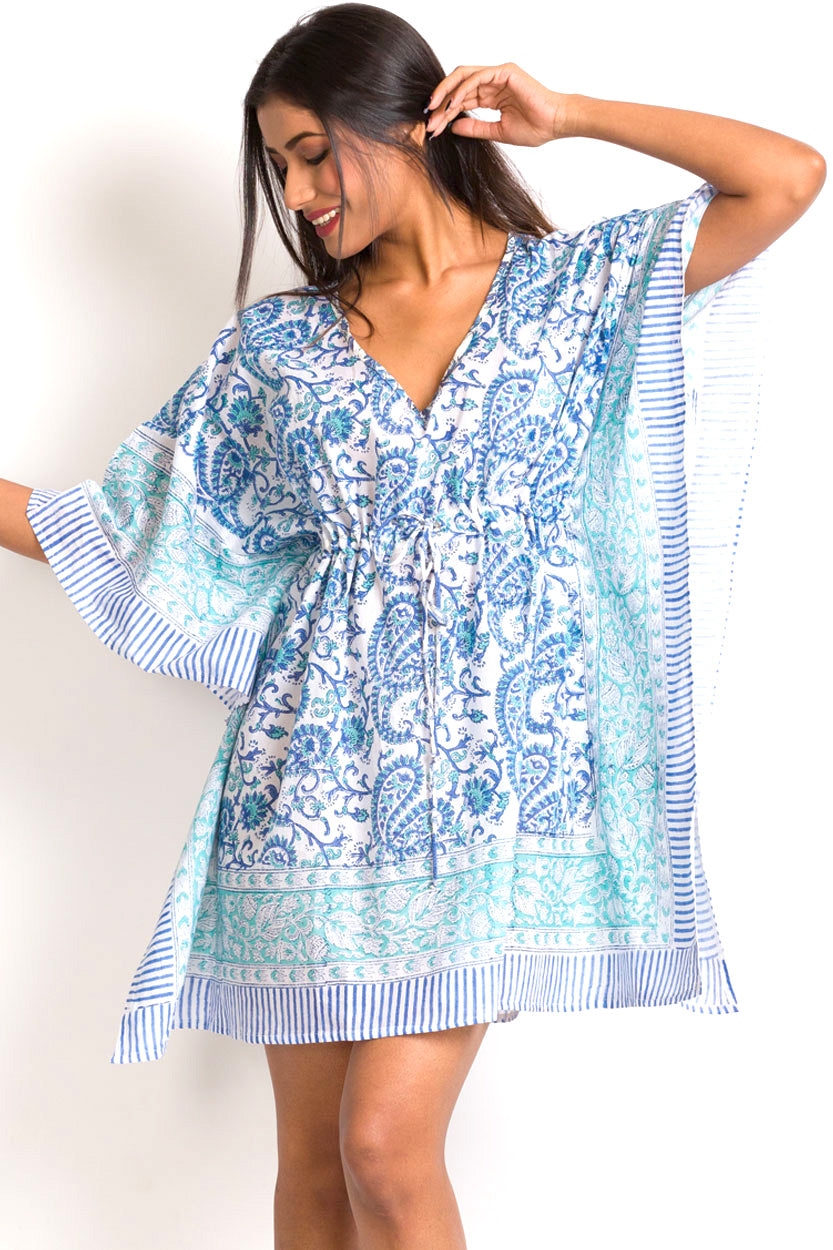 Beach Dreams Caftan Mini Dress - One Size