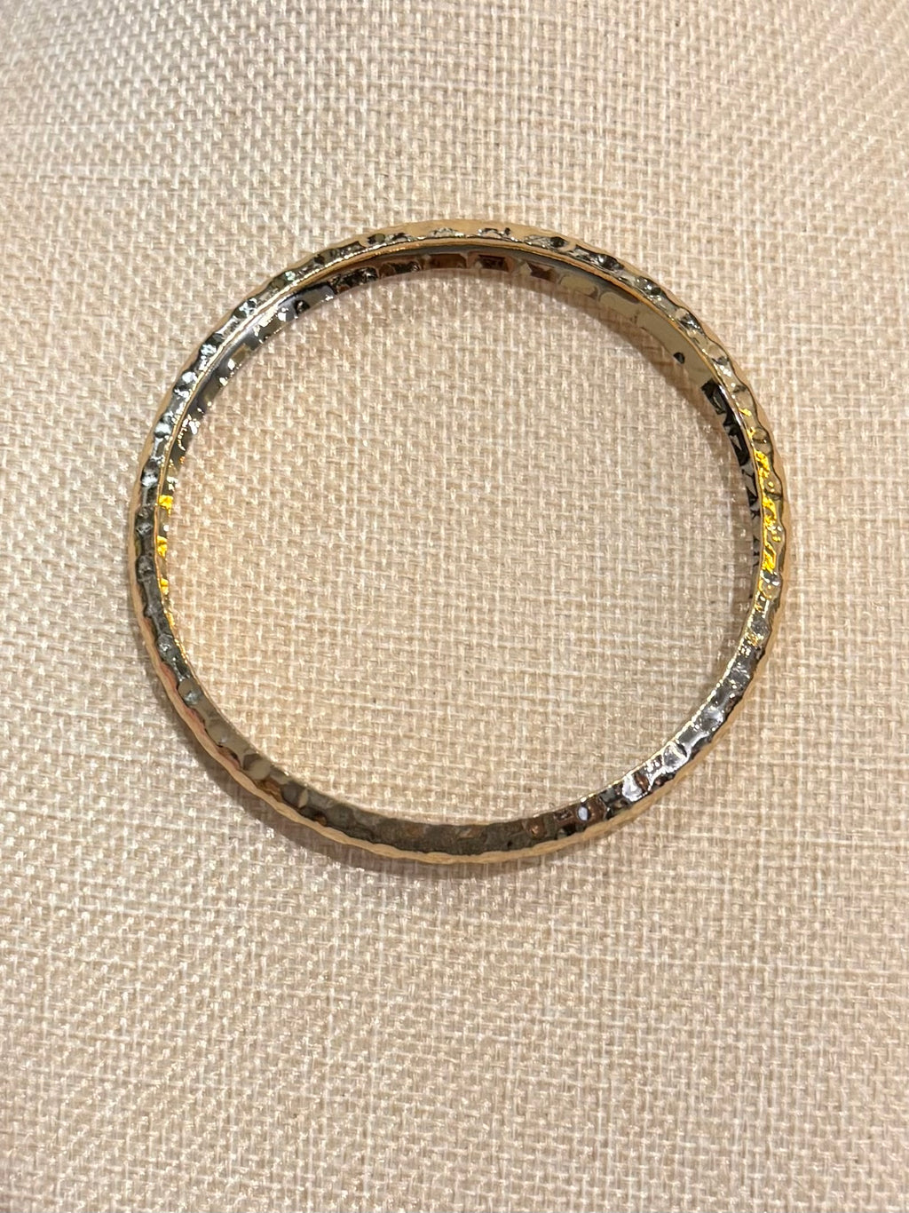 Hammered Gold Bangle