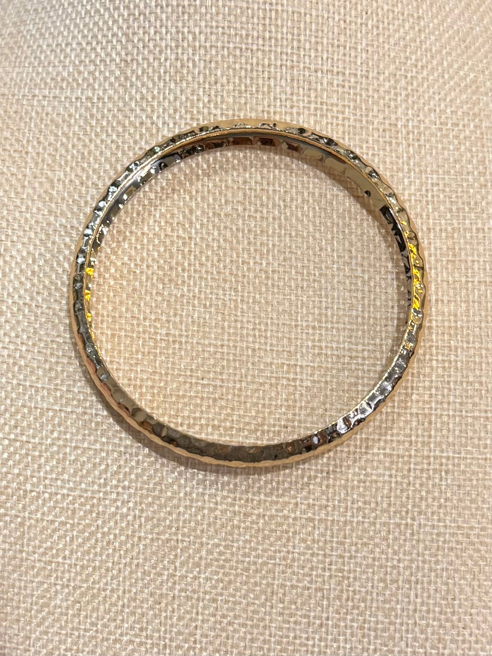 Hammered Gold Bangle