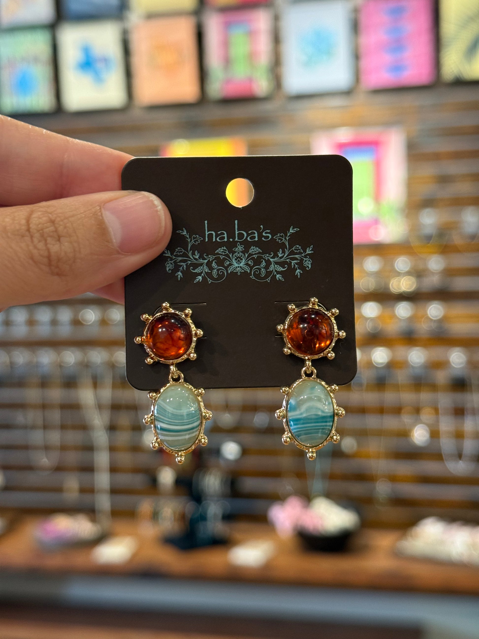 Abstract Beach Dangle Earrings