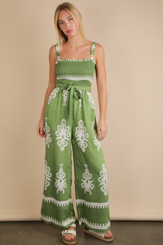 Galveston Dreams Jumpsuit - Green
