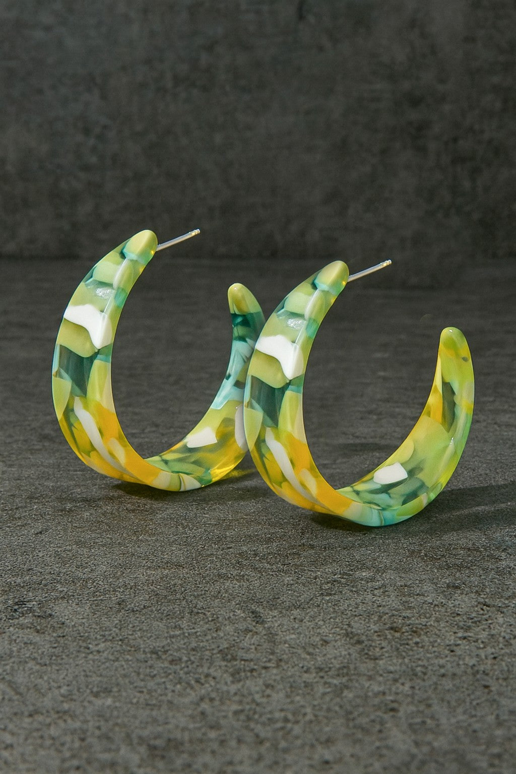 Marbled Hoop In Green Tones
