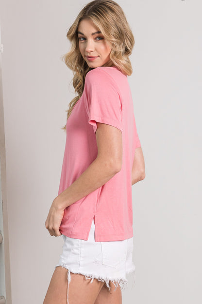 Butter Soft V-Neck - Rose