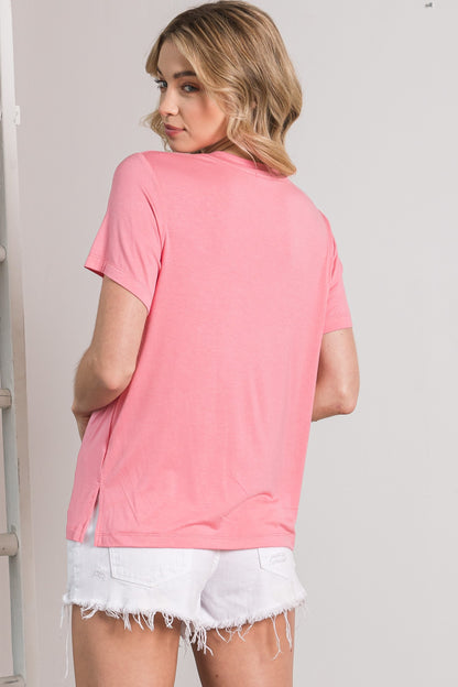 Butter Soft V-Neck - Rose