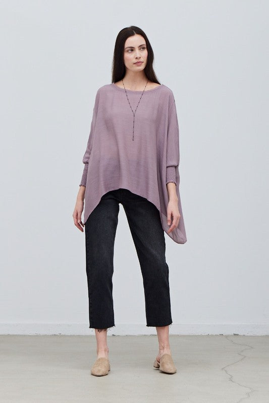 Smocked Sleeve - Dusty Plum