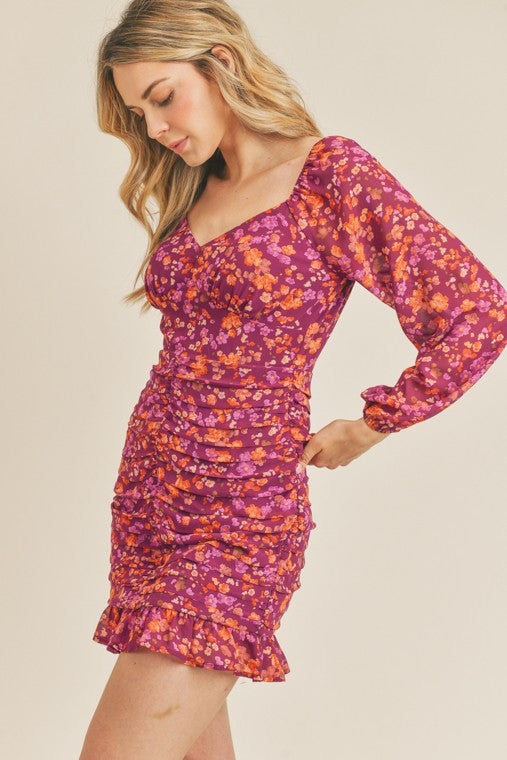 Sweetheart Mini Dress - Plum