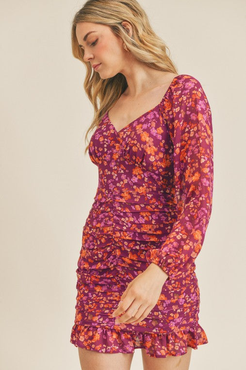 Sweetheart Mini Dress - Plum