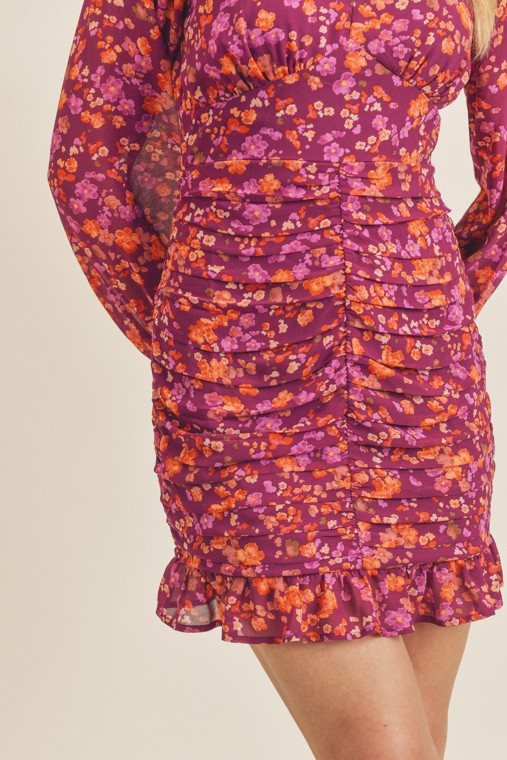 Sweetheart Mini Dress - Plum