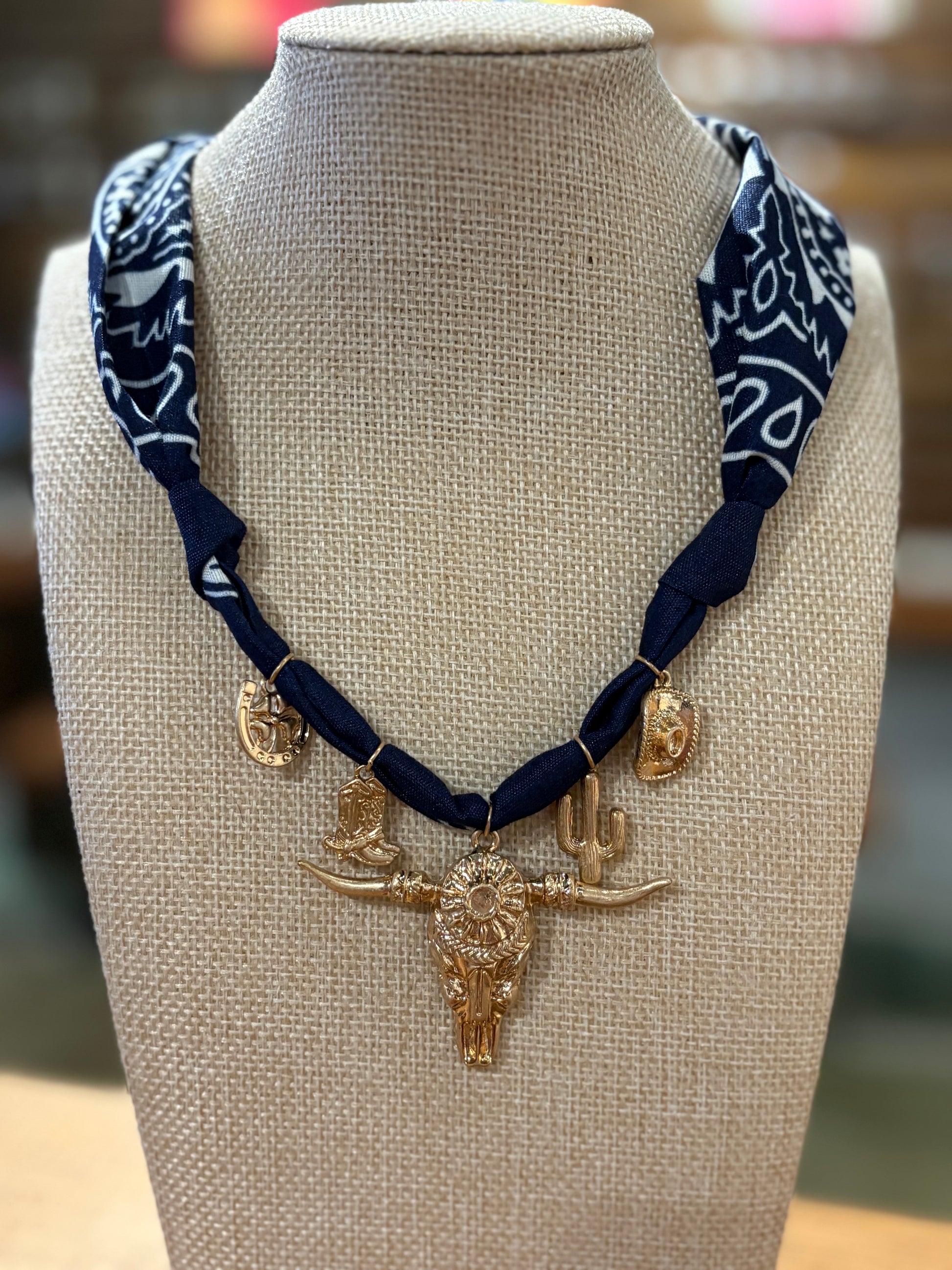 Somewhere Texas Bandana Necklace
