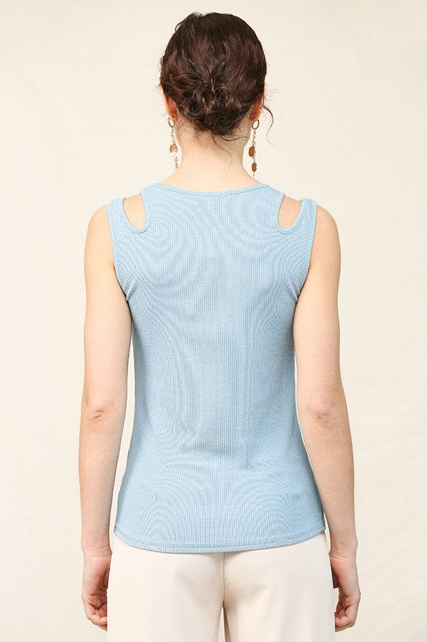 Double Dose Tank Top - Blue