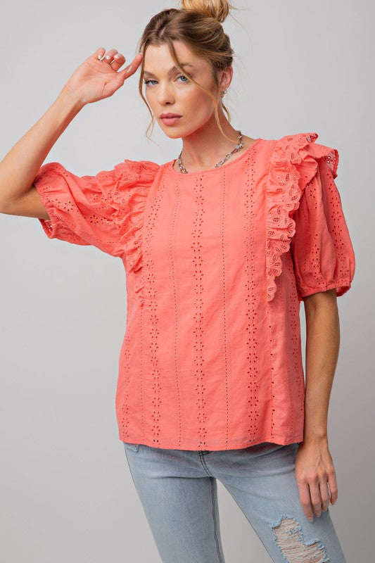 Parisian Ruffle - Coral