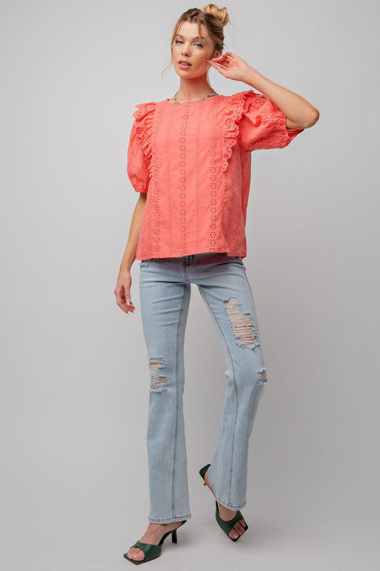 Parisian Ruffle - Coral