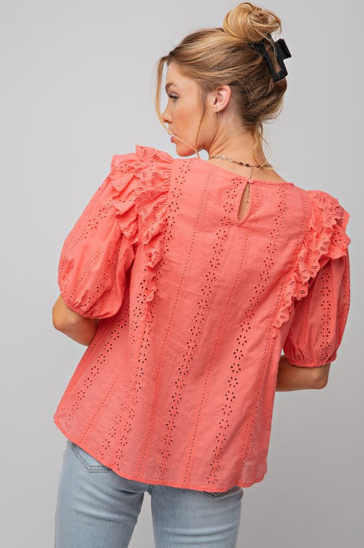 Parisian Ruffle - Coral