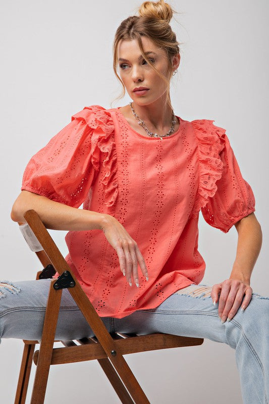 Parisian Ruffle - Coral
