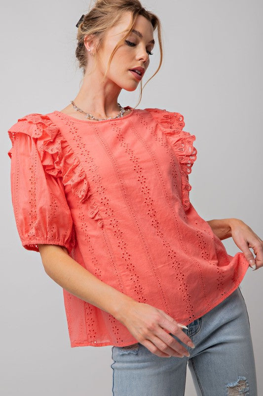 Parisian Ruffle - Coral