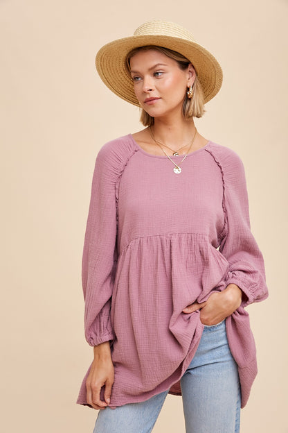 Raglan Tunic - Sugar Plum