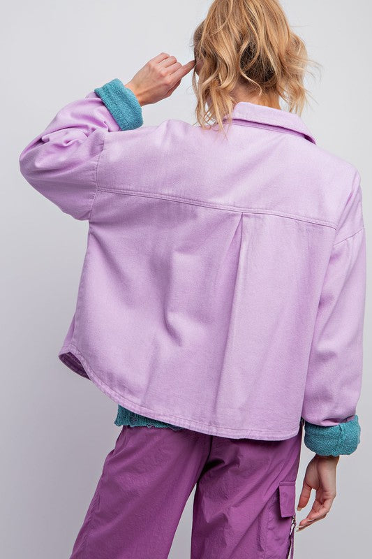 Washed Twill Jacket - Lilac