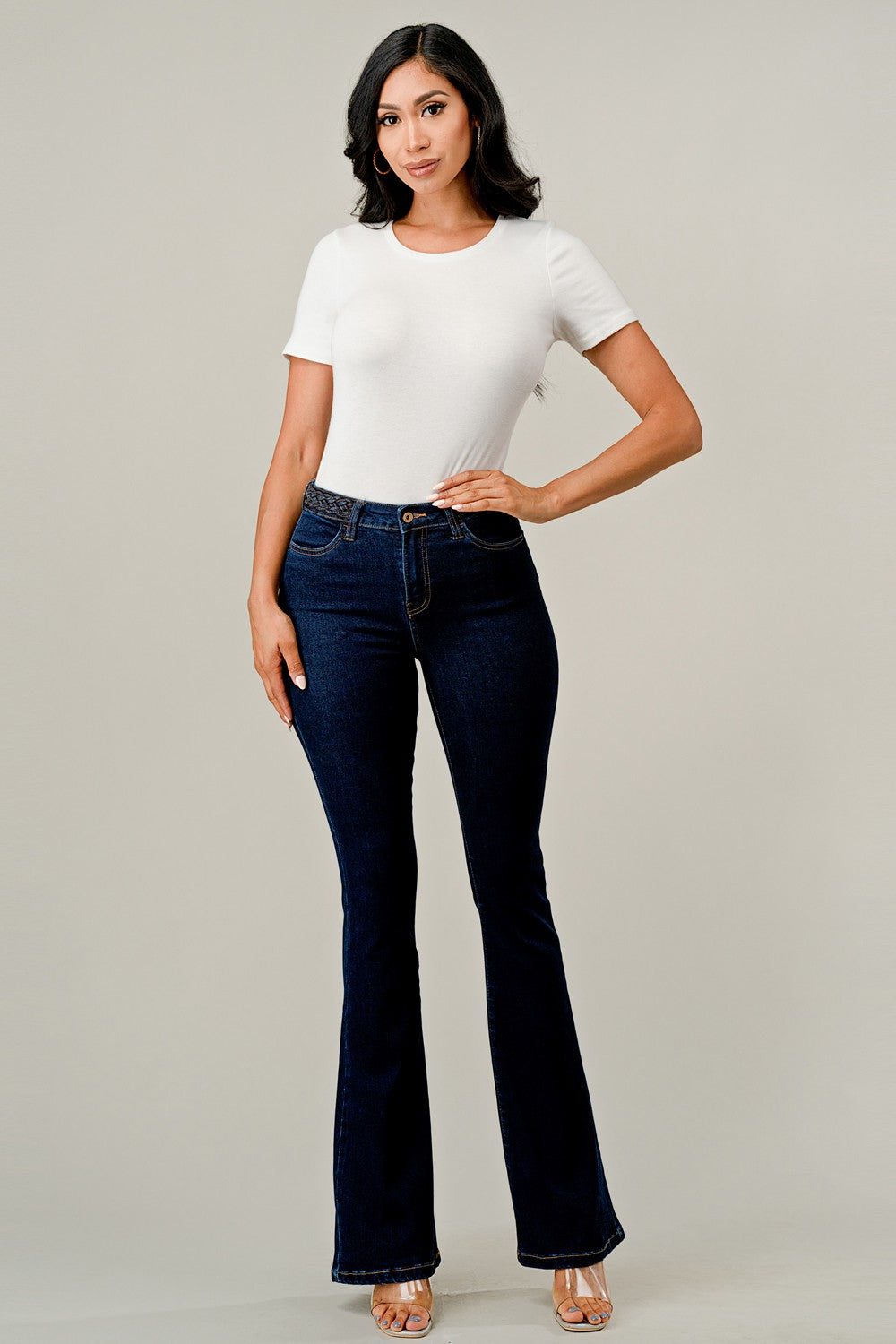Blue Wash Flare Jeans
