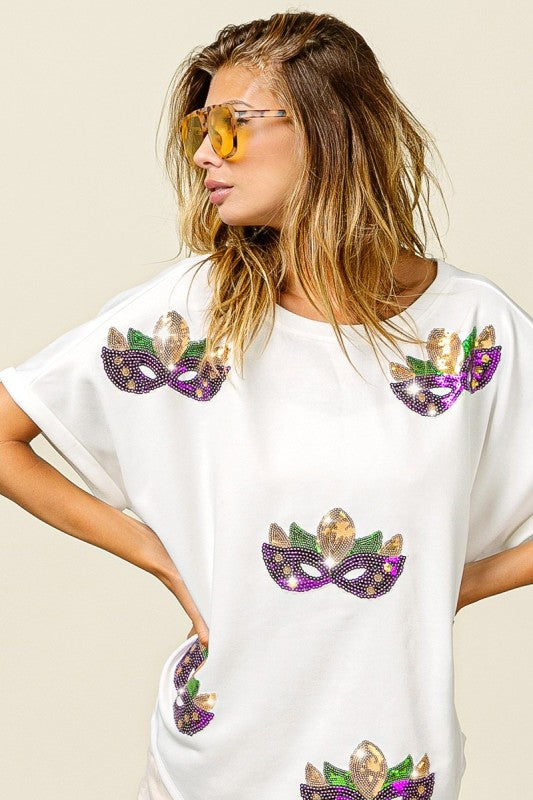 Sequin Mardi Mask Top *PRE-ORDER*