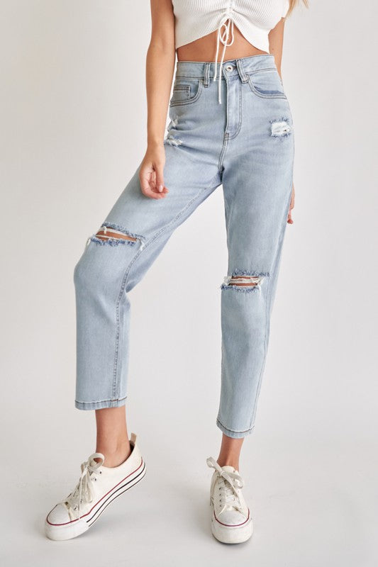 High Rise Slim Mom Fit