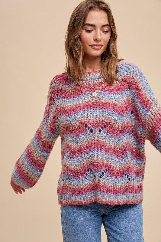 Tidepool Gradient Knit - Pink