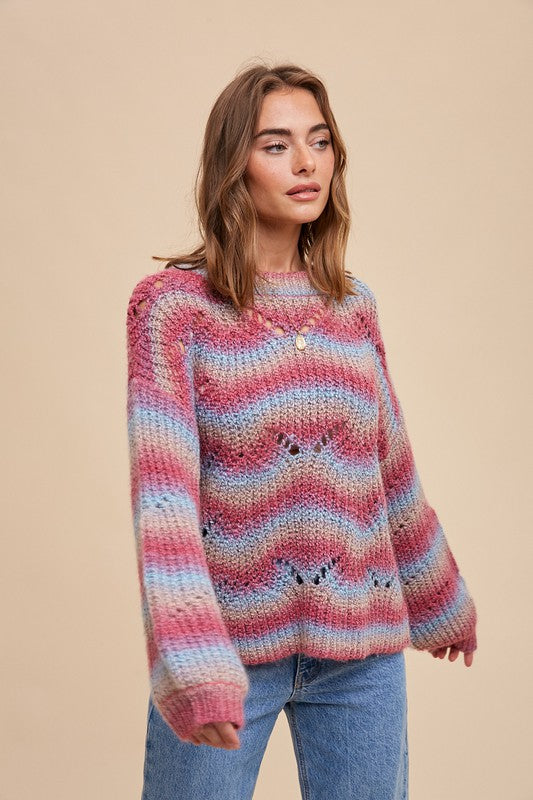 Tidepool Gradient Knit - Pink