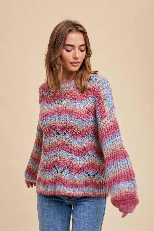Tidepool Gradient Knit - Pink