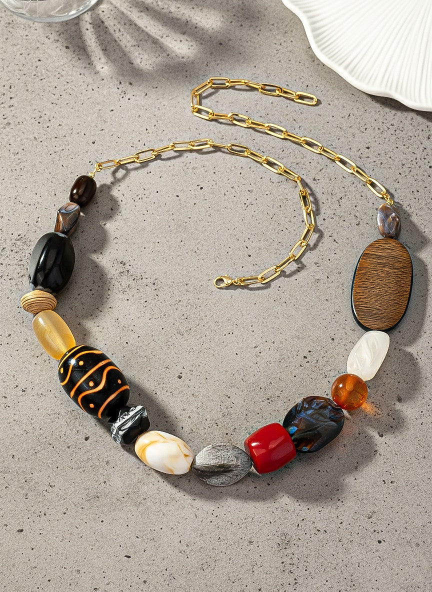 Oversize Beaded Statement Necklace