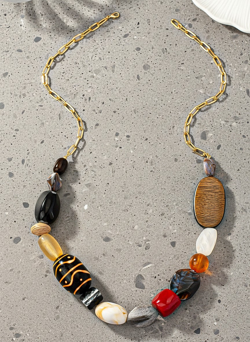 Oversize Beaded Statement Necklace