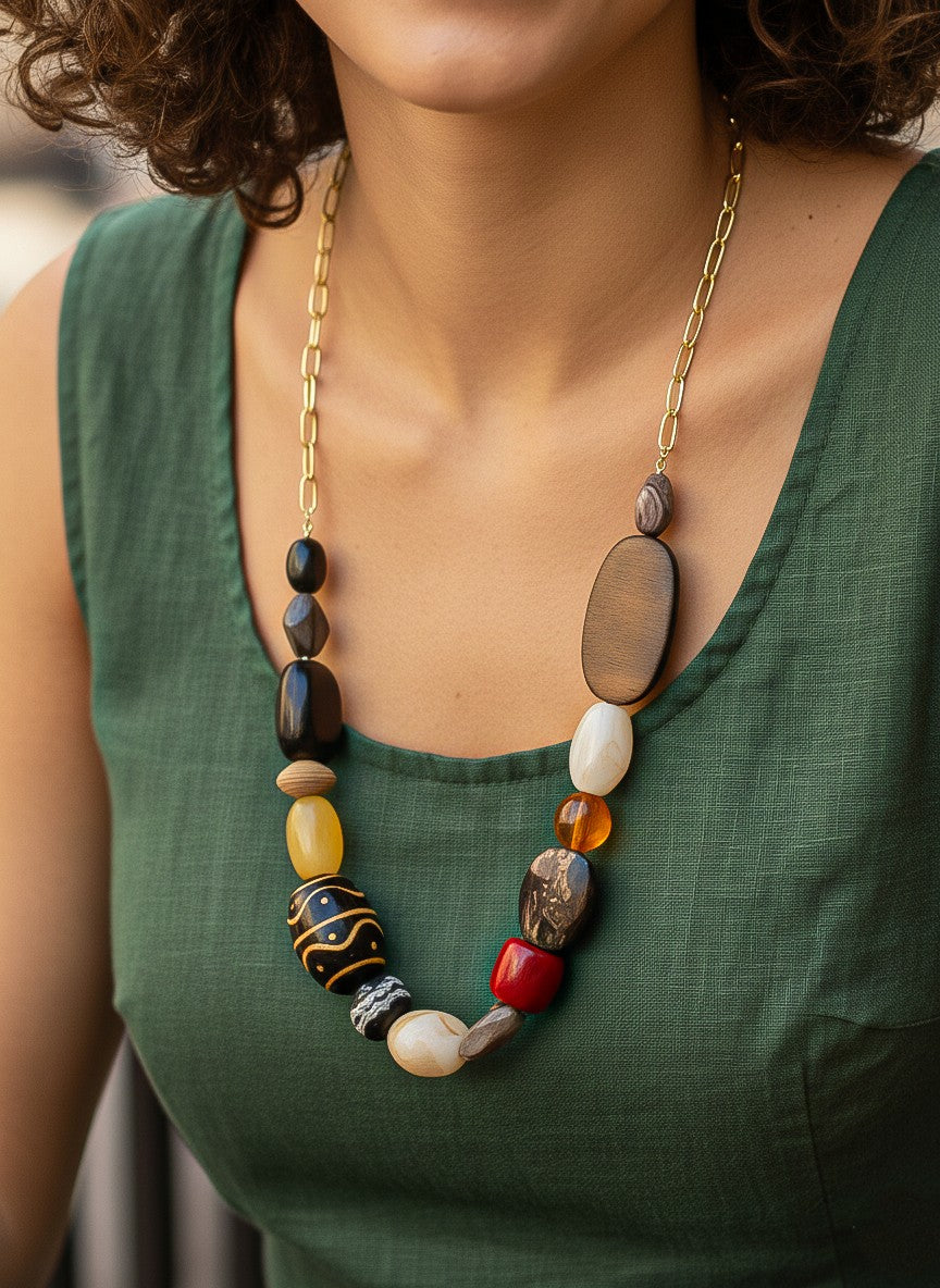 Oversize Beaded Statement Necklace