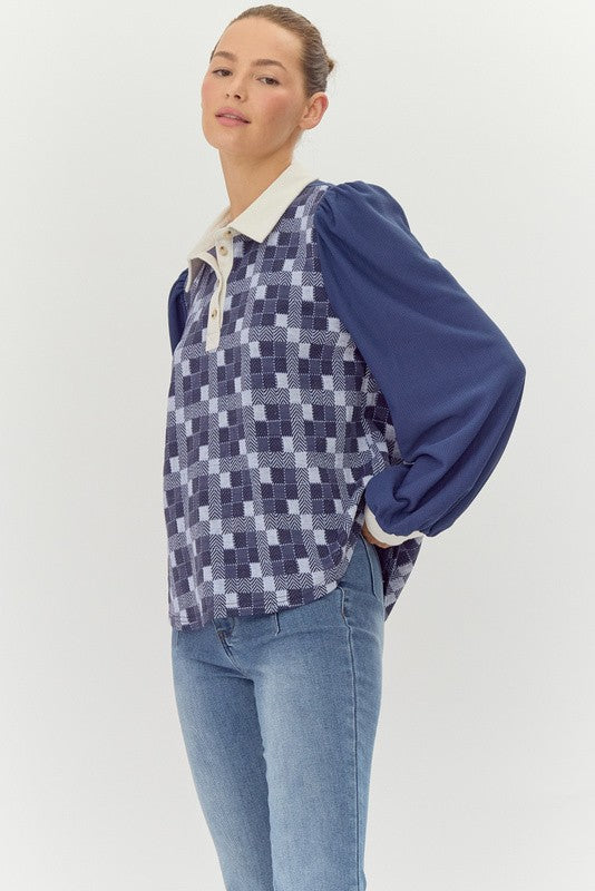 Checkmate Top - Blue