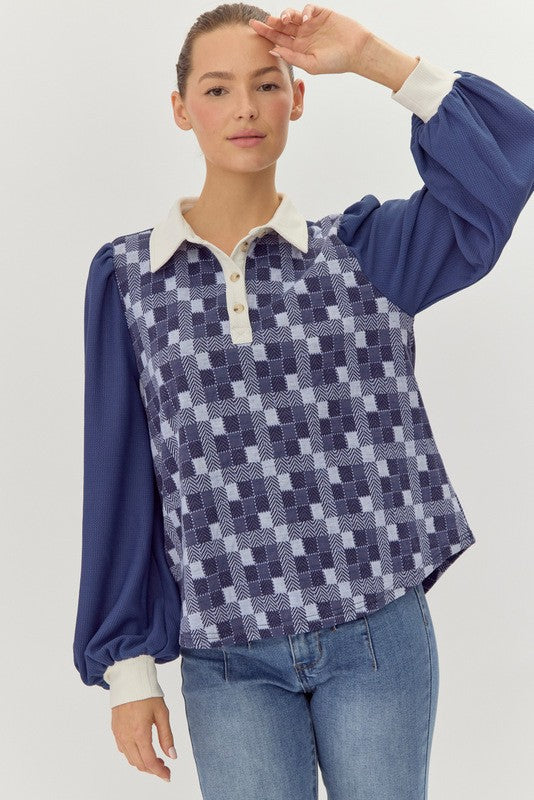 Checkmate Top - Blue