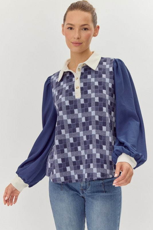 Checkmate Top - Blue