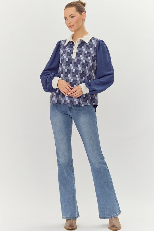 Checkmate Top - Blue