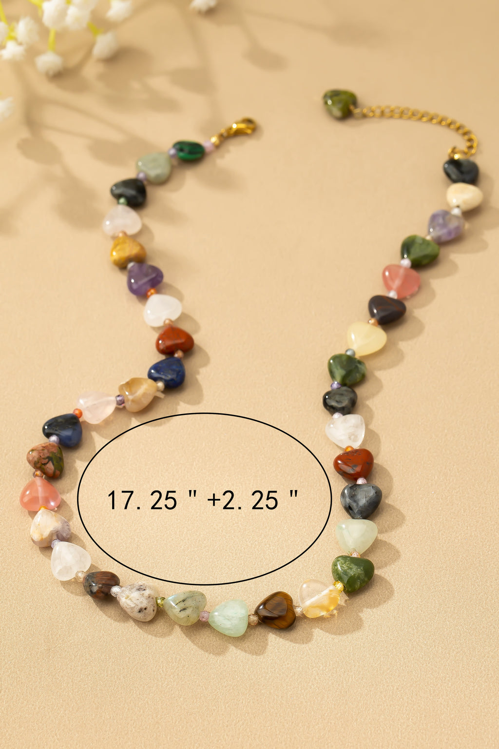 Heart Shape Agate Stone Necklace