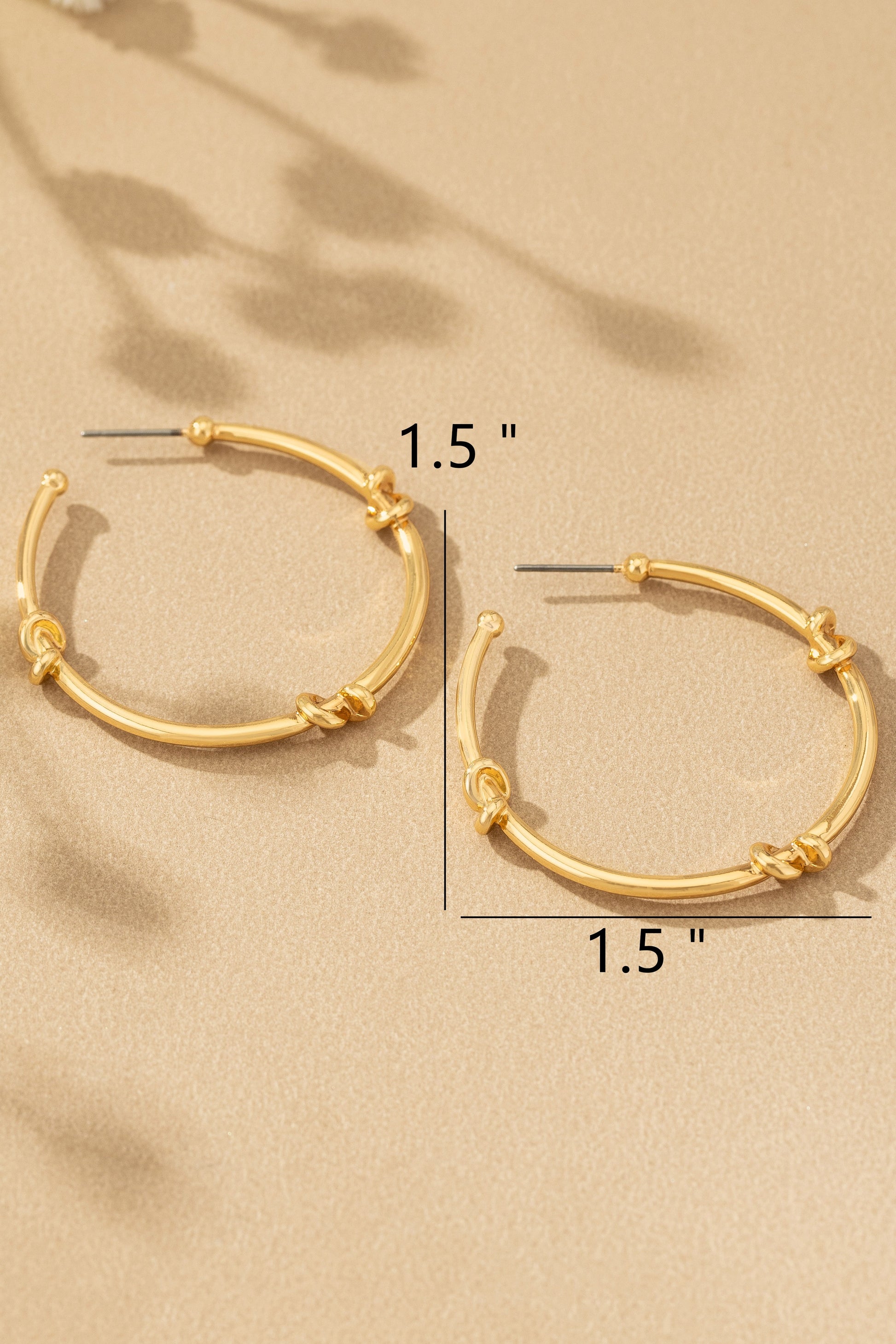 Gold Hoop Earrings With Knots