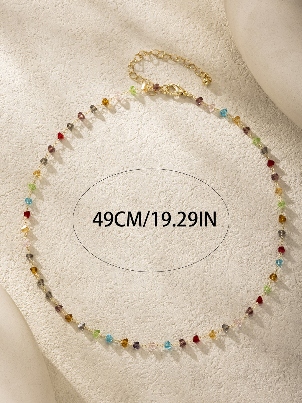 Delicate Multicolor Crystal Bead Necklace