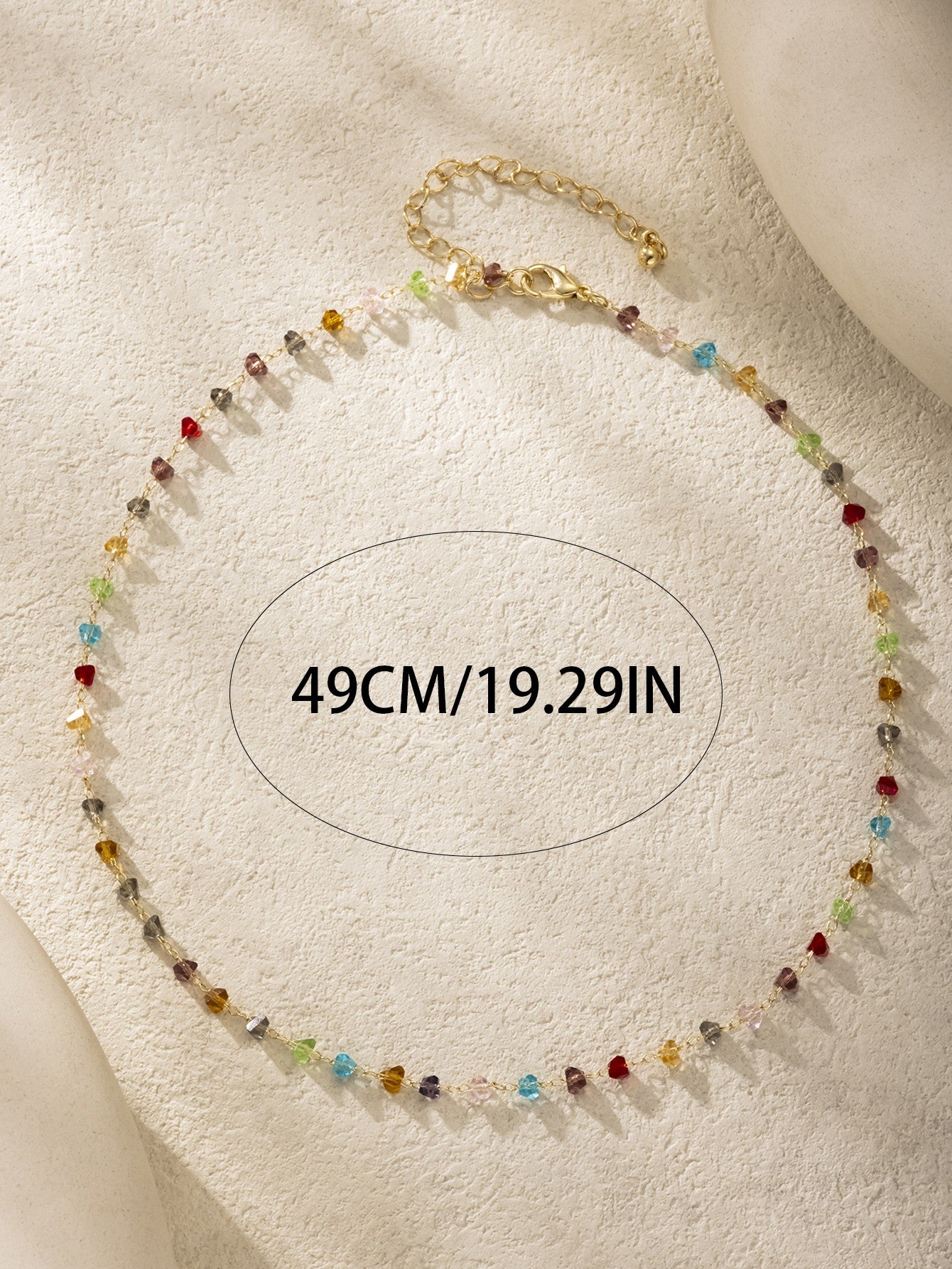 Delicate Multicolor Crystal Bead Necklace
