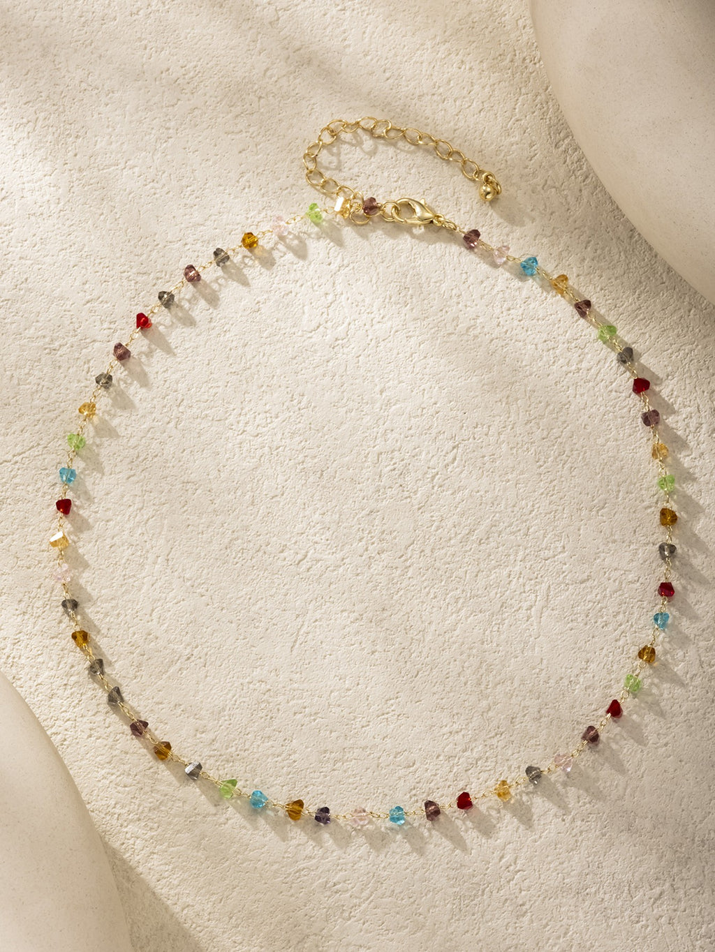 Delicate Multicolor Crystal Bead Necklace