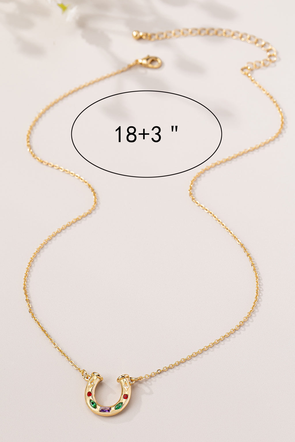 Multi Color Horseshoe Pendant Necklace